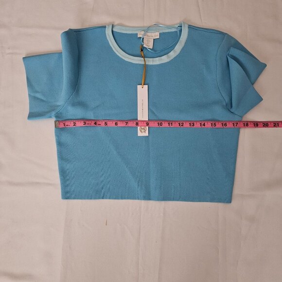 House Of Harlow 1960 Women's Blue Combo Crop Top And Skirt Set Size L/G NWT - Picture 10 of 15